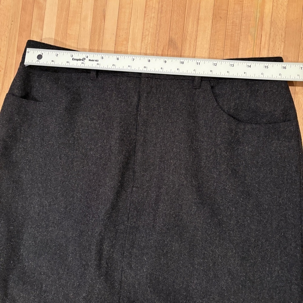 Eddie Bauer Gray Wool Blend Floral Embroidered Maxi Skirt - Picture 10 of 11